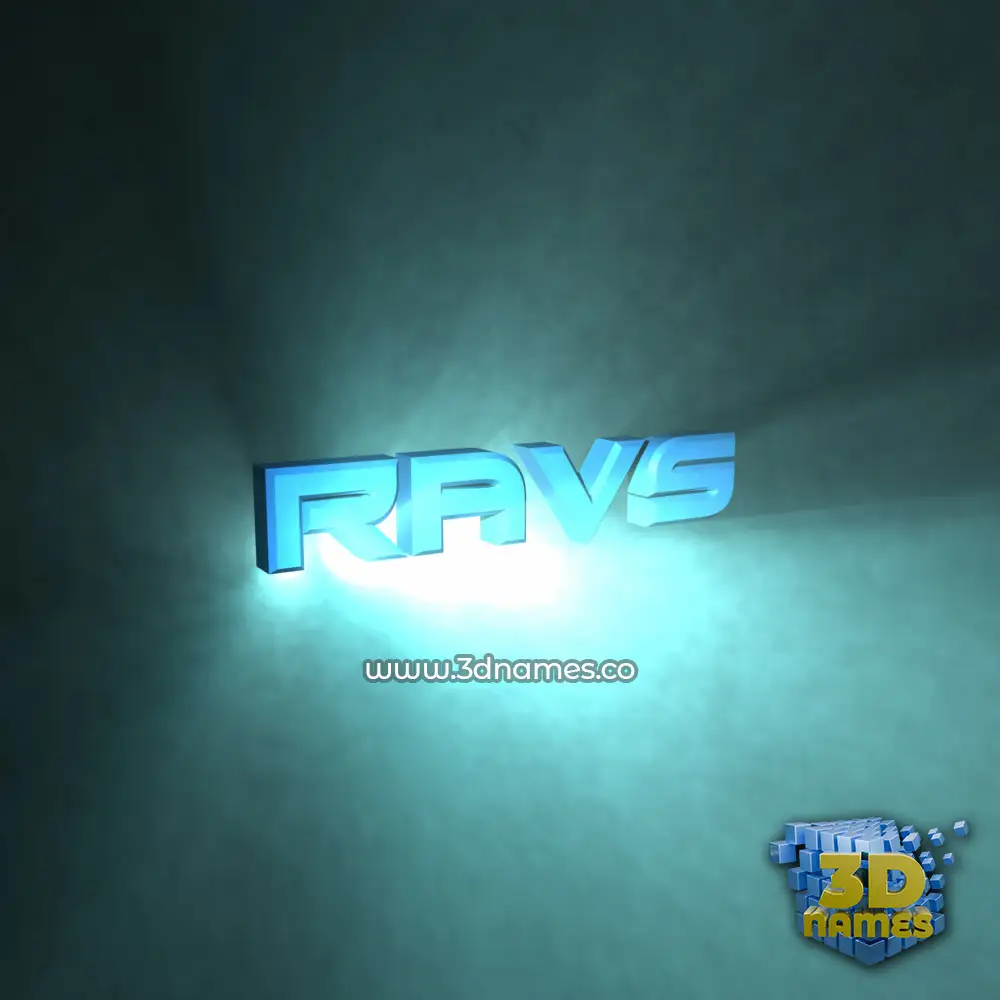 ravs in Light Shine style - 3D name wallpaper