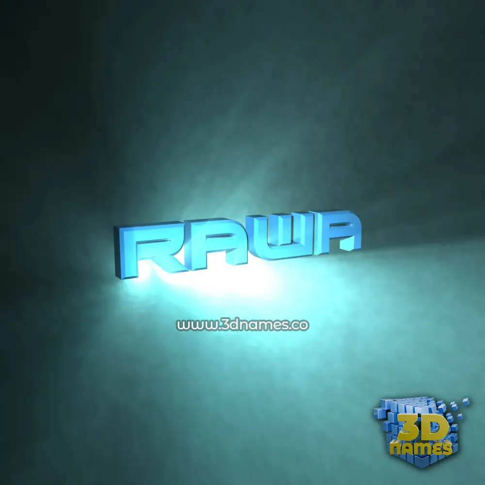 rawa in Light Shine style - 3D name wallpaper