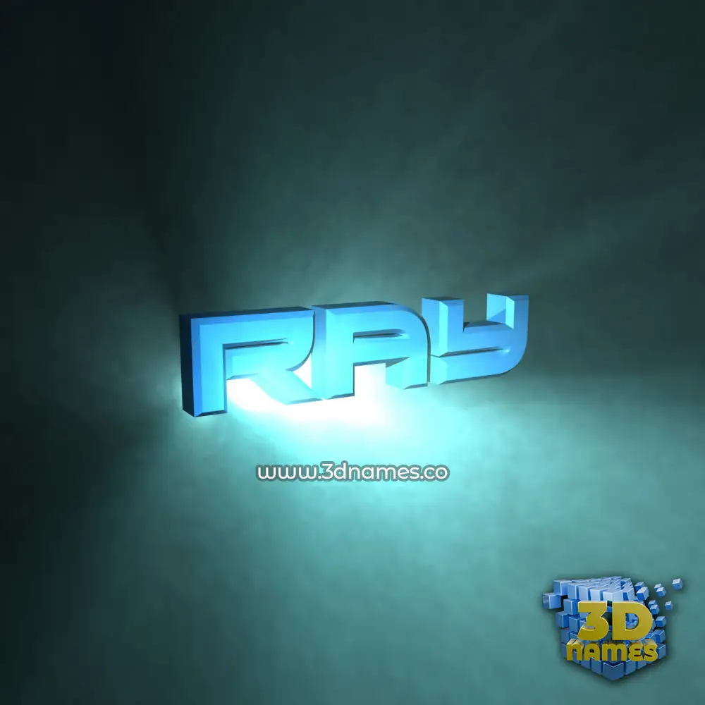 ray in Light Shine style - 3D name wallpaper