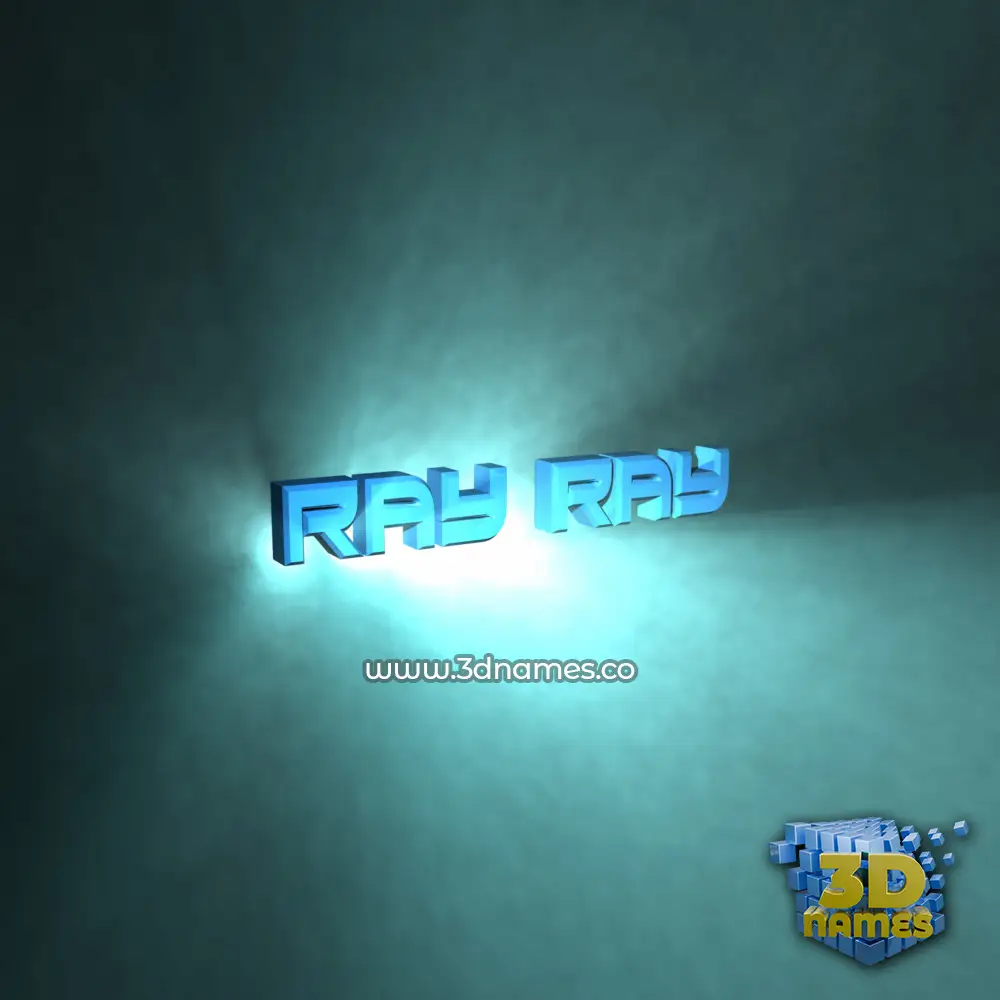 ray ray in Light Shine style - 3D name wallpaper