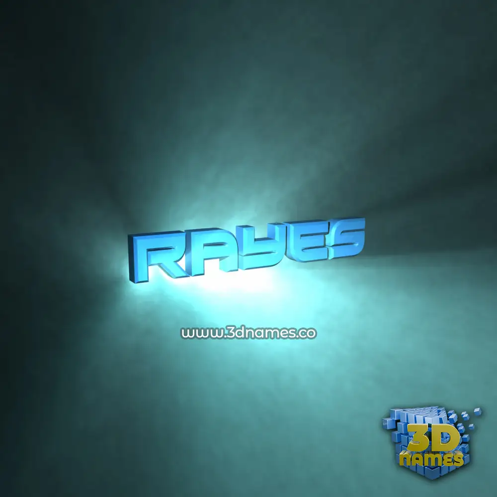 rayes in Light Shine style - 3D name wallpaper
