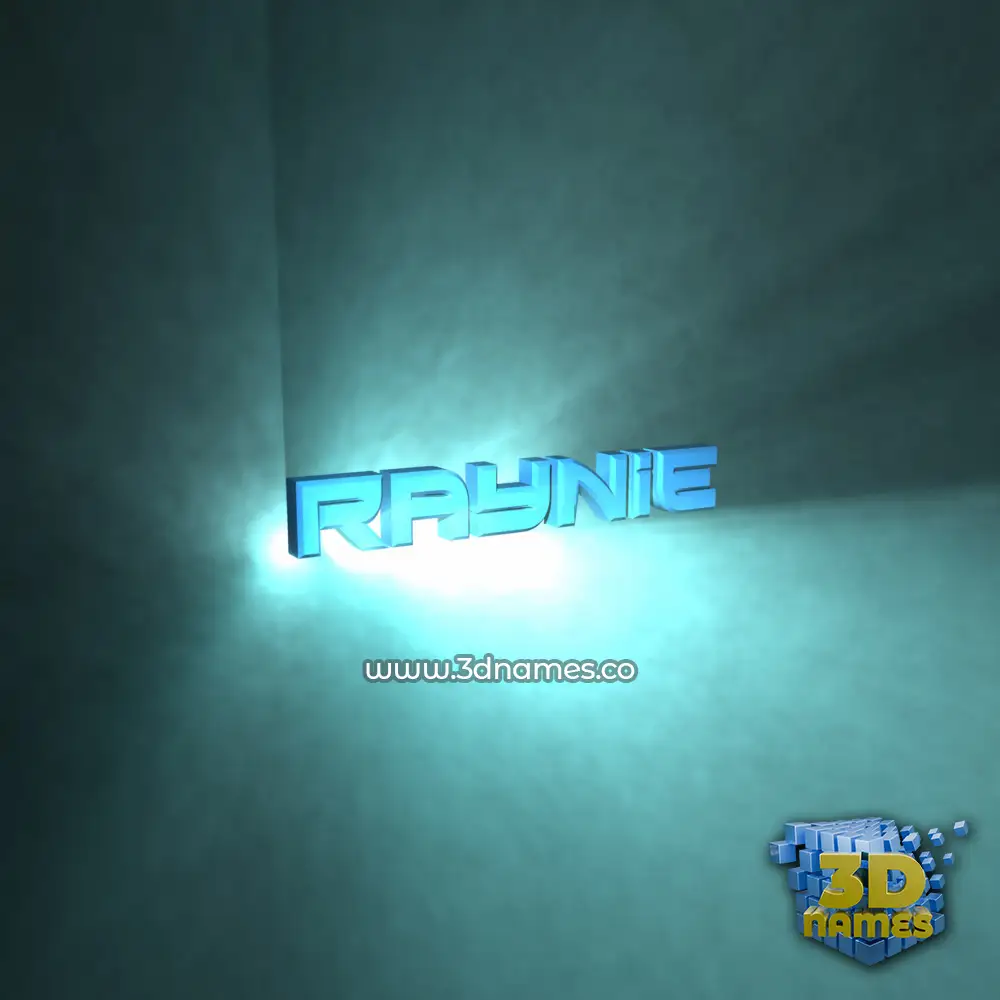 raynie in Light Shine style - 3D name wallpaper
