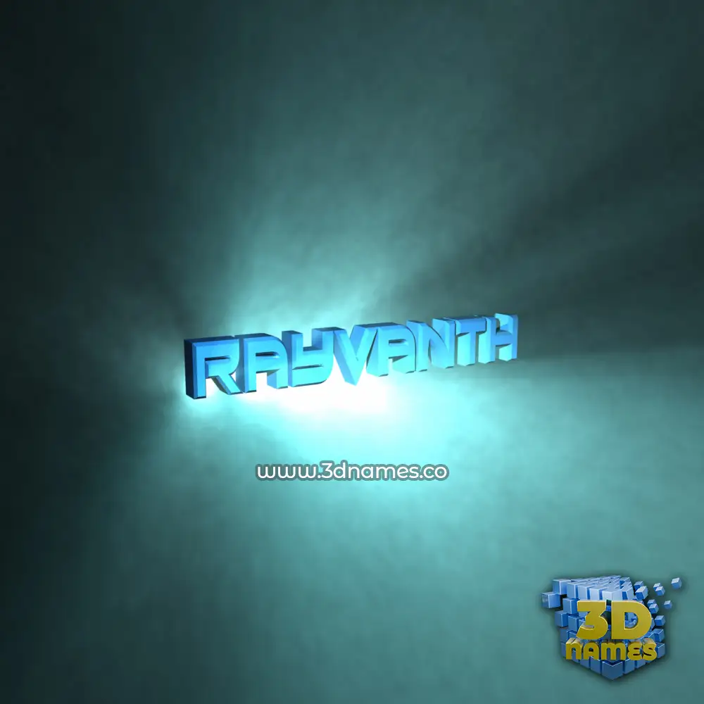 rayvanth in Light Shine style - 3D name wallpaper