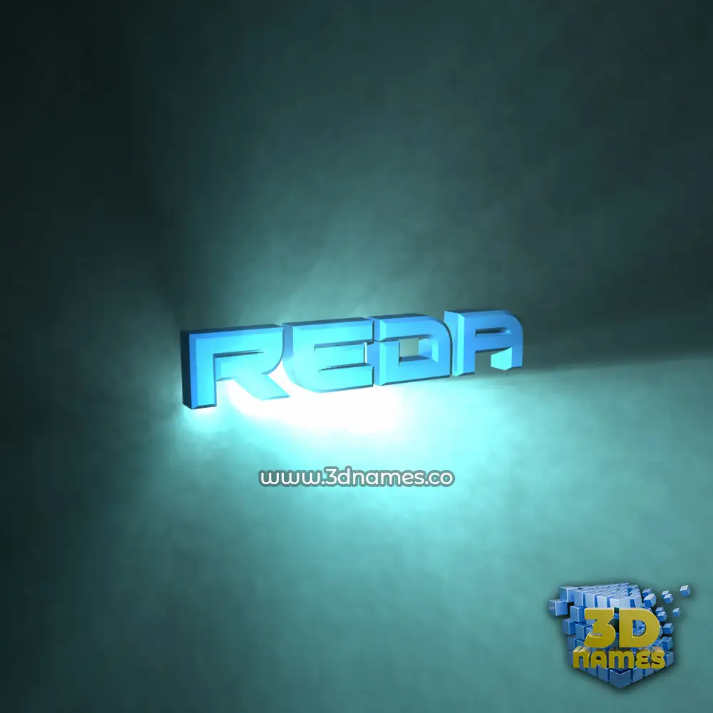 reda in Light Shine style - 3D name wallpaper