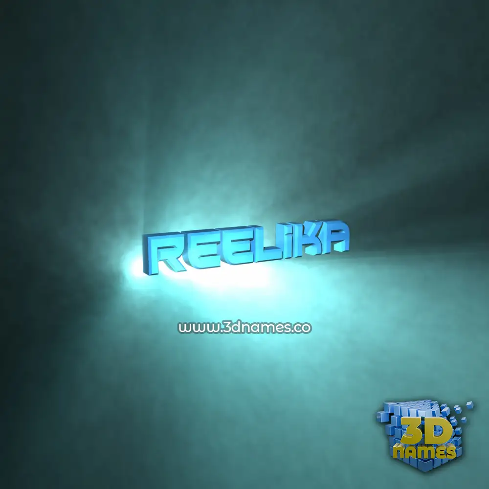 reelika in Light Shine style - 3D name wallpaper