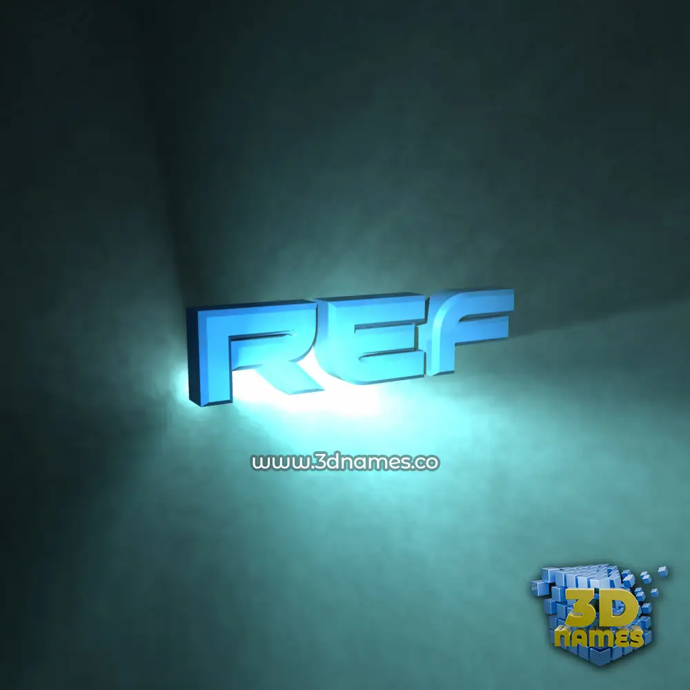 ref in Light Shine style - 3D name wallpaper