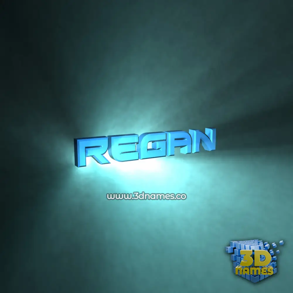 regan in Light Shine style - 3D name wallpaper