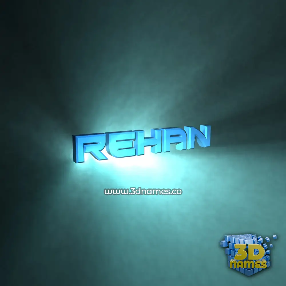 rehan in Light Shine style - 3D name wallpaper