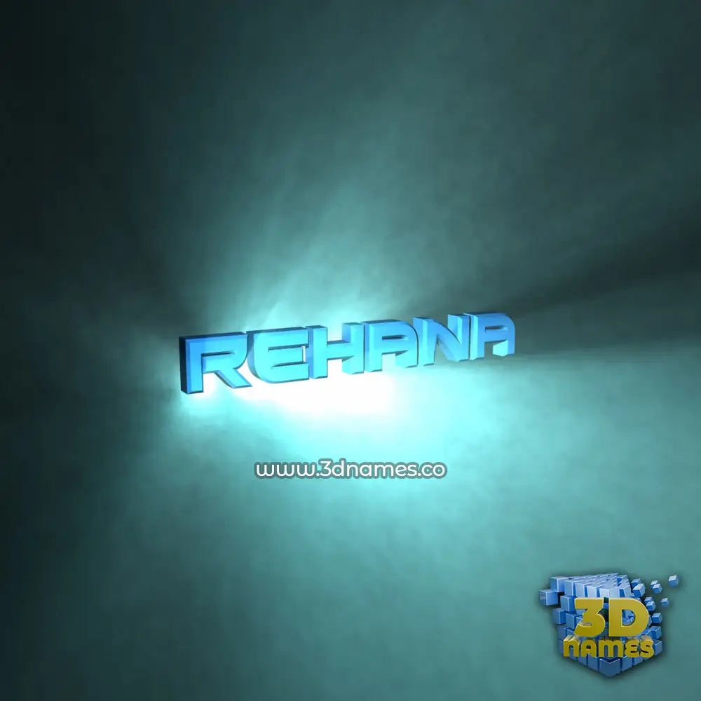 rehana in Light Shine style - 3D name wallpaper