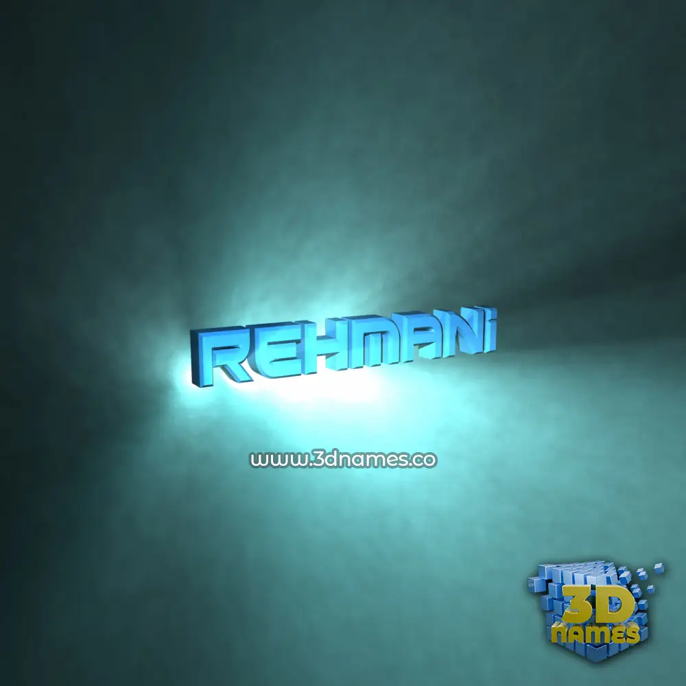 rehmani in Light Shine style - 3D name wallpaper