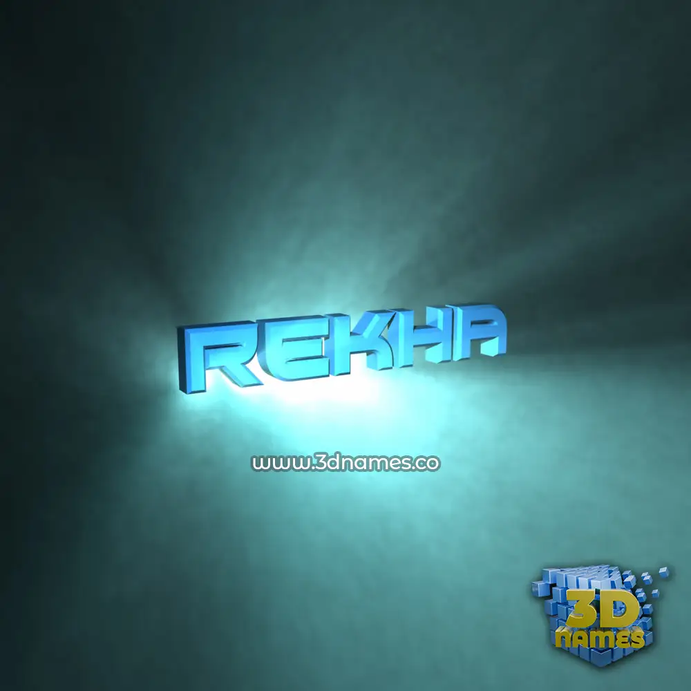 rekha in Light Shine style - 3D name wallpaper