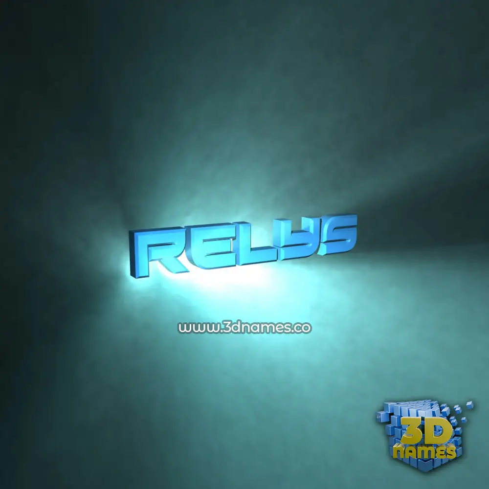 relys in Light Shine style - 3D name wallpaper