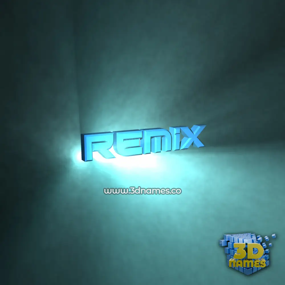 remix in Light Shine style - 3D name wallpaper
