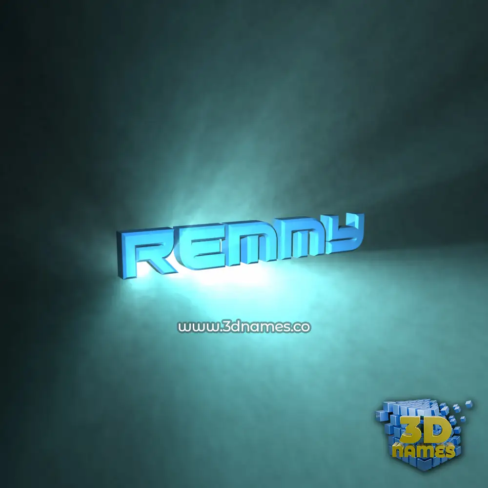 remmy in Light Shine style - 3D name wallpaper