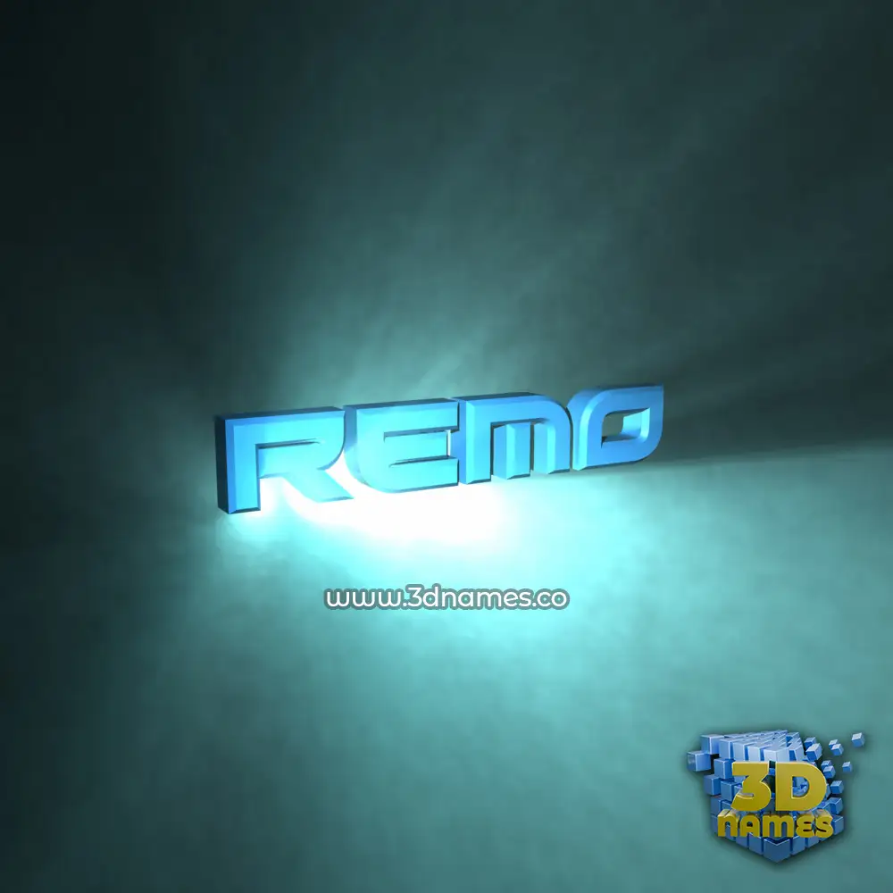 remo in Light Shine style - 3D name wallpaper