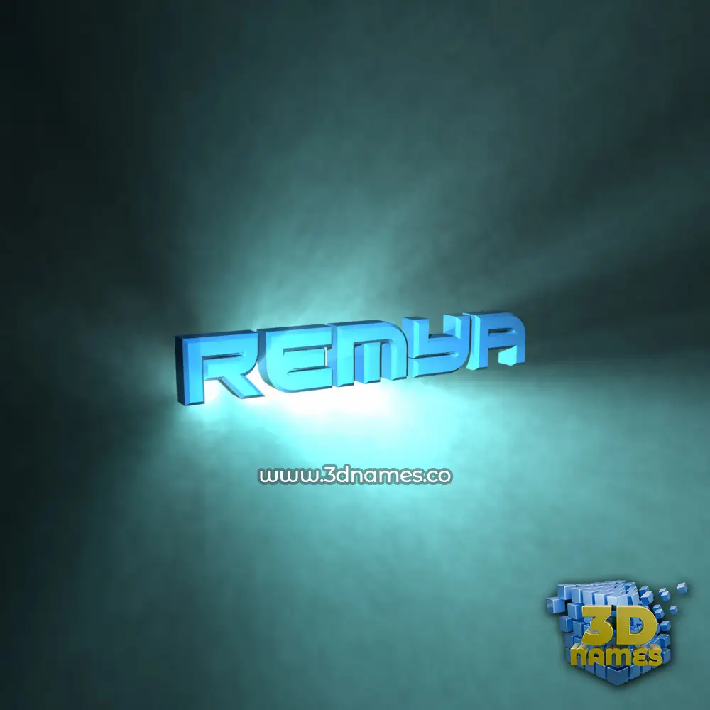 remya in Light Shine style - 3D name wallpaper