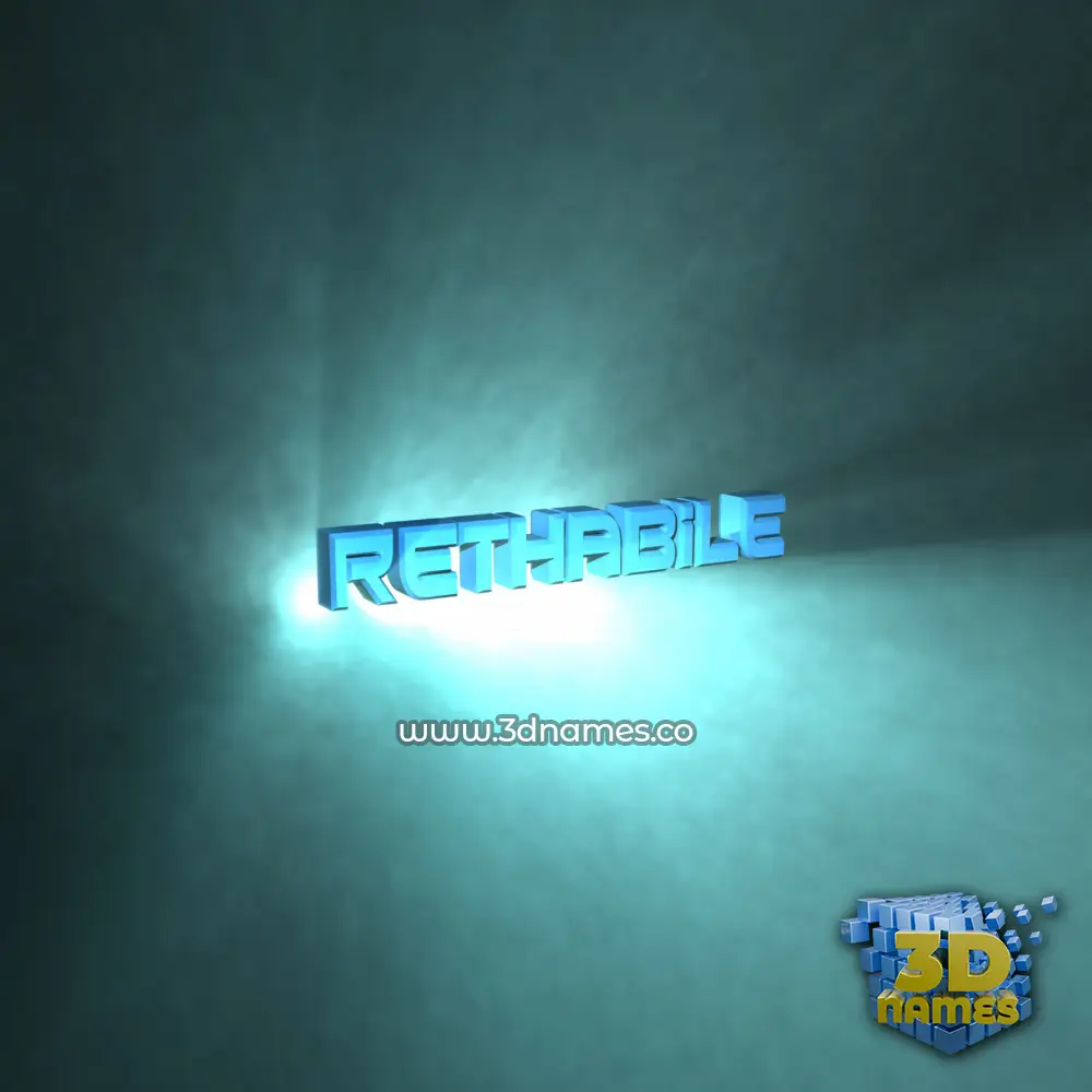 rethabile in Light Shine style - 3D name wallpaper