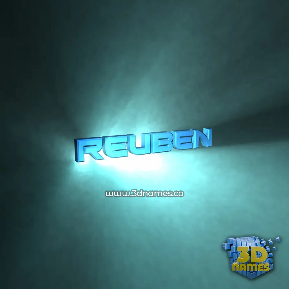 reuben in Light Shine style - 3D name wallpaper