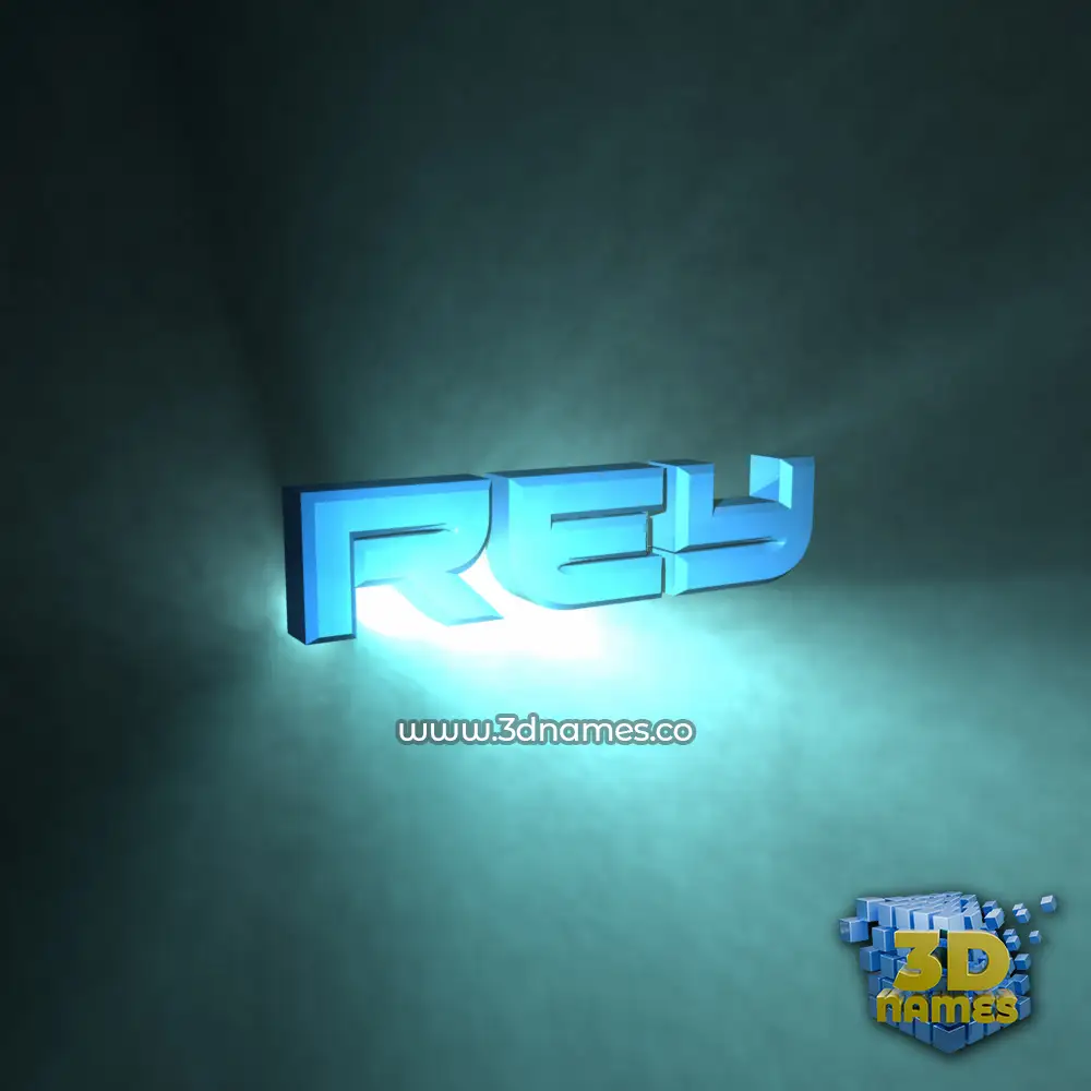 rey in Light Shine style - 3D name wallpaper