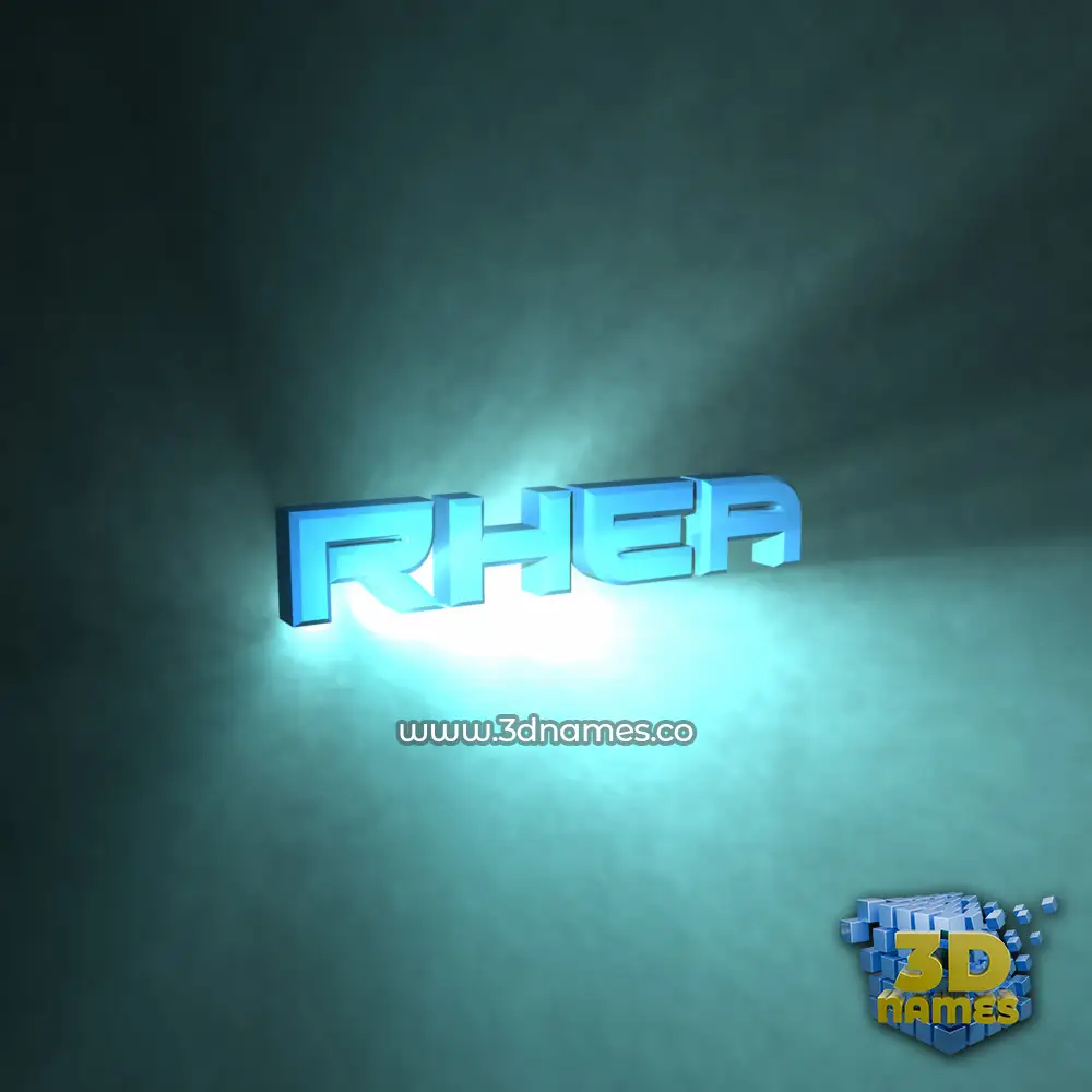 rhea in Light Shine style - 3D name wallpaper