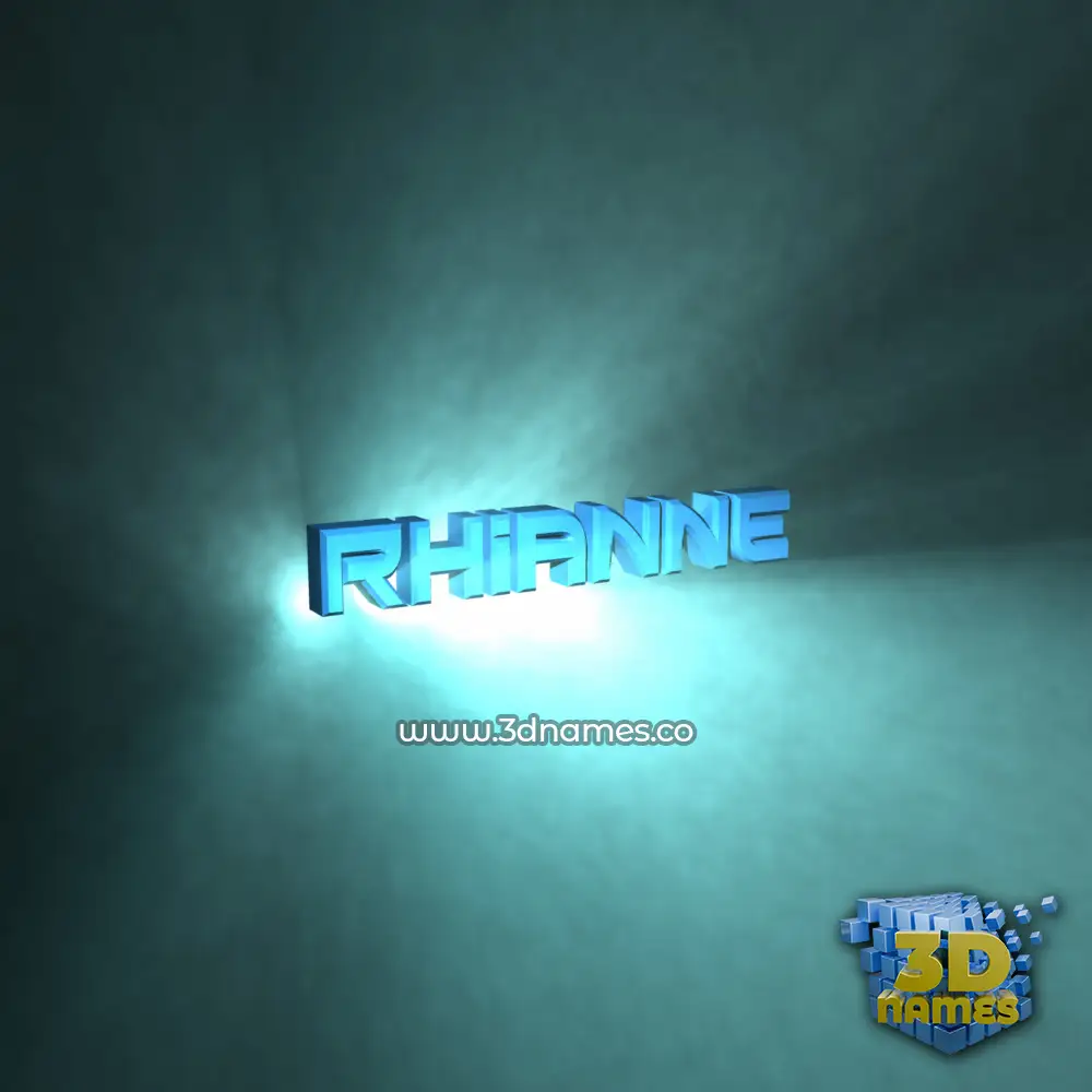 rhianne in Light Shine style - 3D name wallpaper