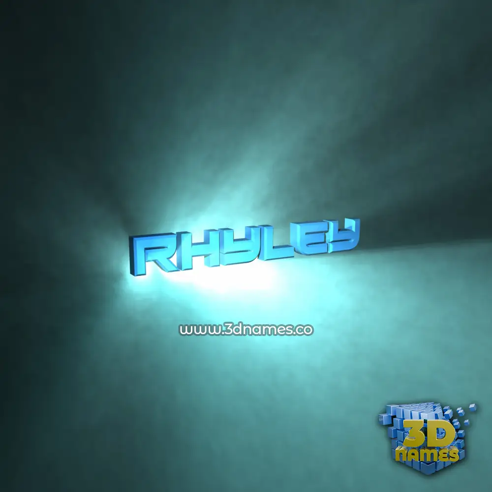 rhyley in Light Shine style - 3D name wallpaper
