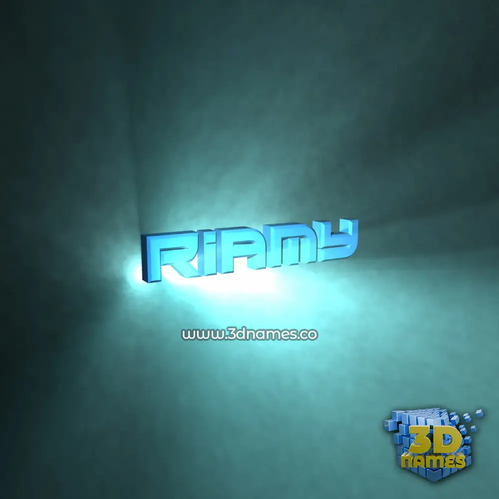 riamy in Light Shine style - 3D name wallpaper