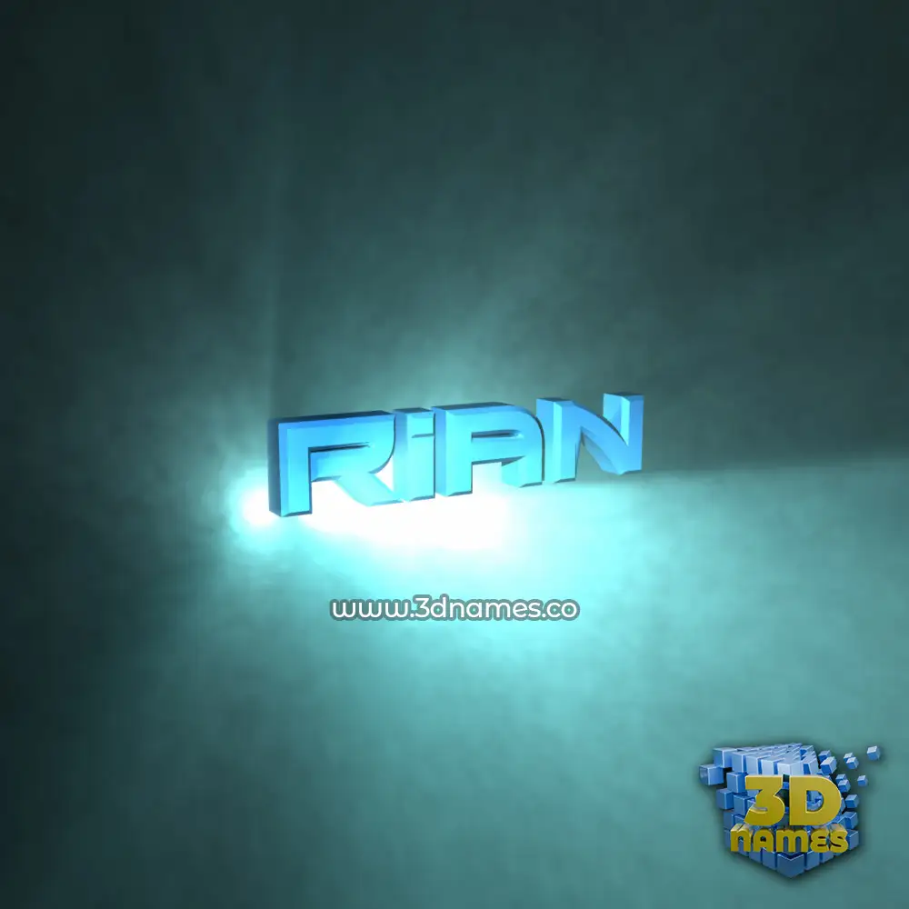 rian in Light Shine style - 3D name wallpaper