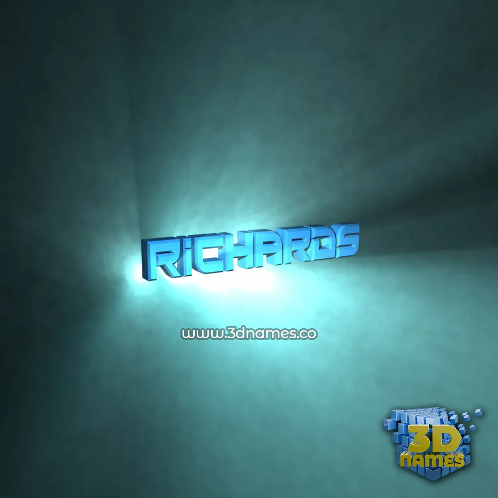 richards in Light Shine style - 3D name wallpaper