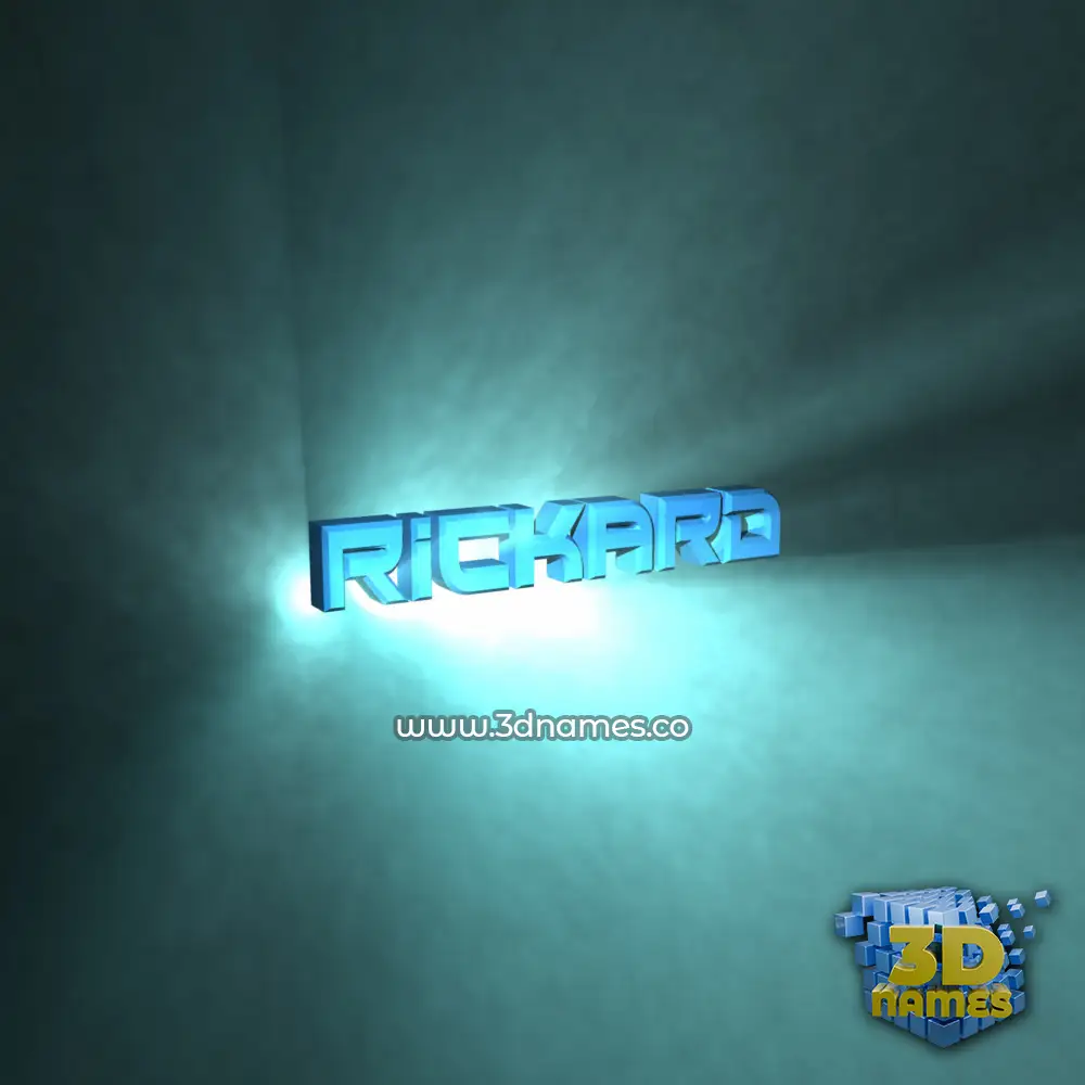 rickard in Light Shine style - 3D name wallpaper