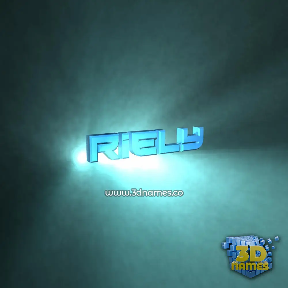 riely in Light Shine style - 3D name wallpaper