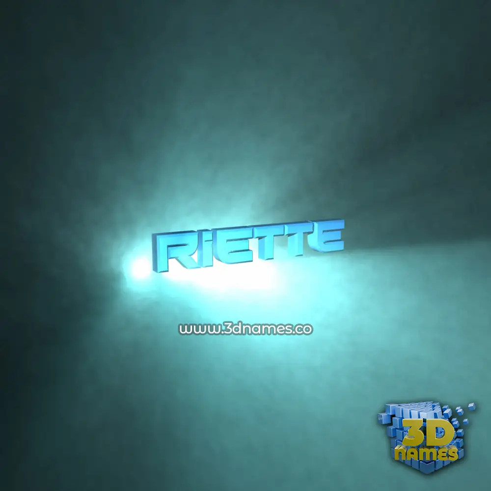 riette in Light Shine style - 3D name wallpaper