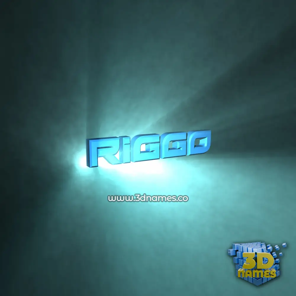 riggo in Light Shine style - 3D name wallpaper