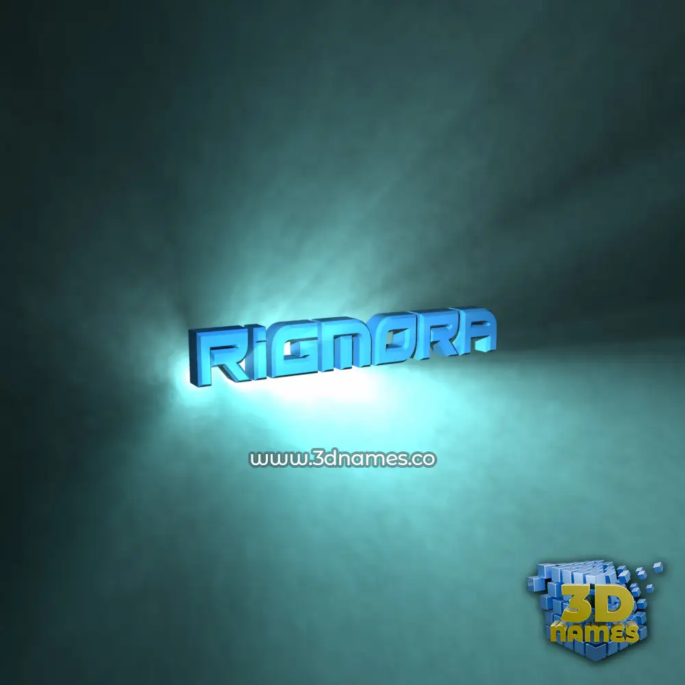 rigmora in Light Shine style - 3D name wallpaper