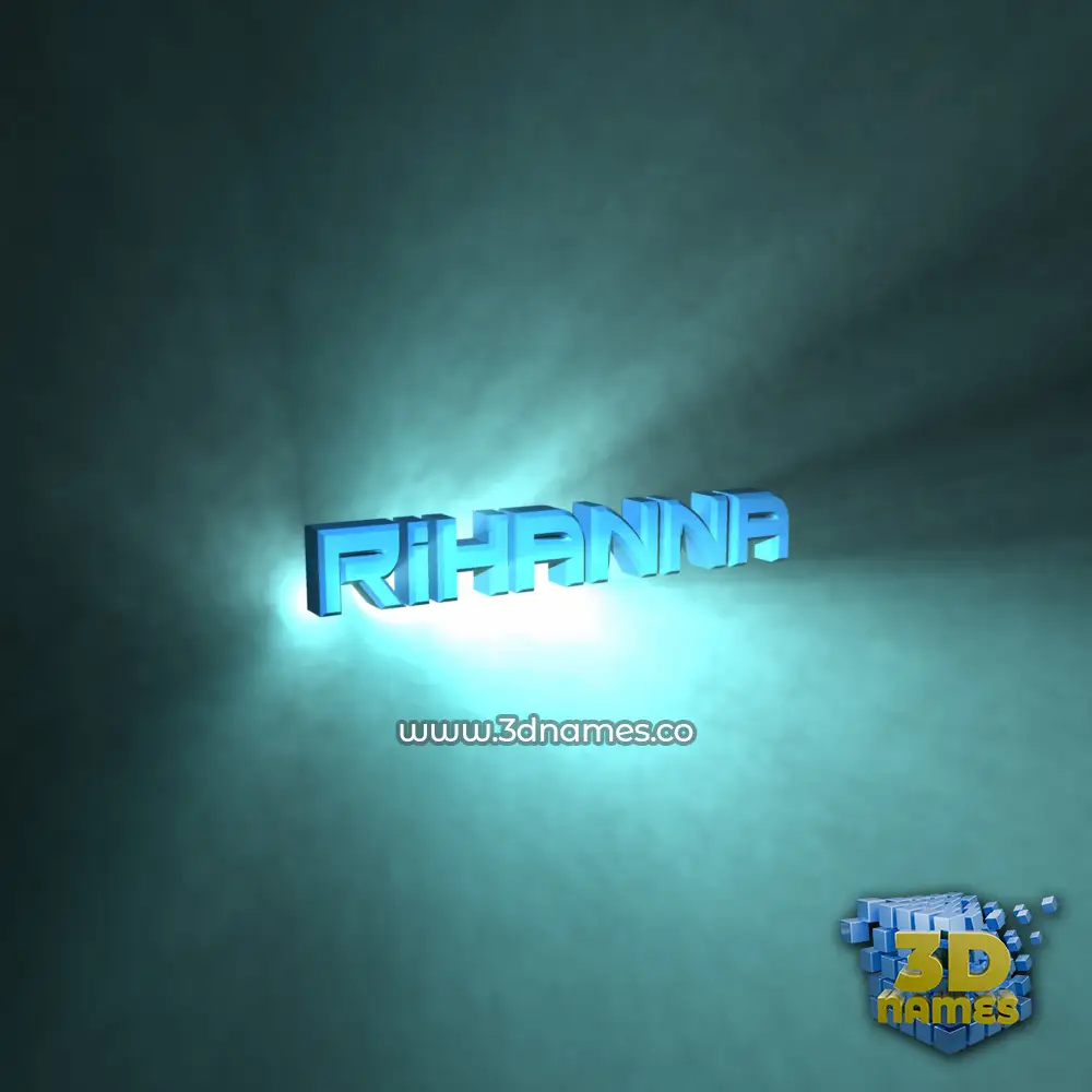 rihanna in Light Shine style - 3D name wallpaper