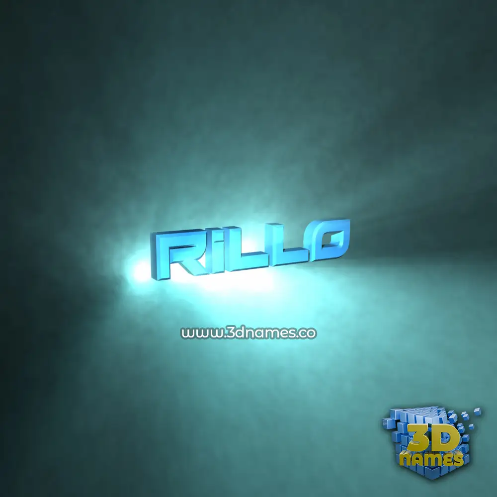 rillo in Light Shine style - 3D name wallpaper