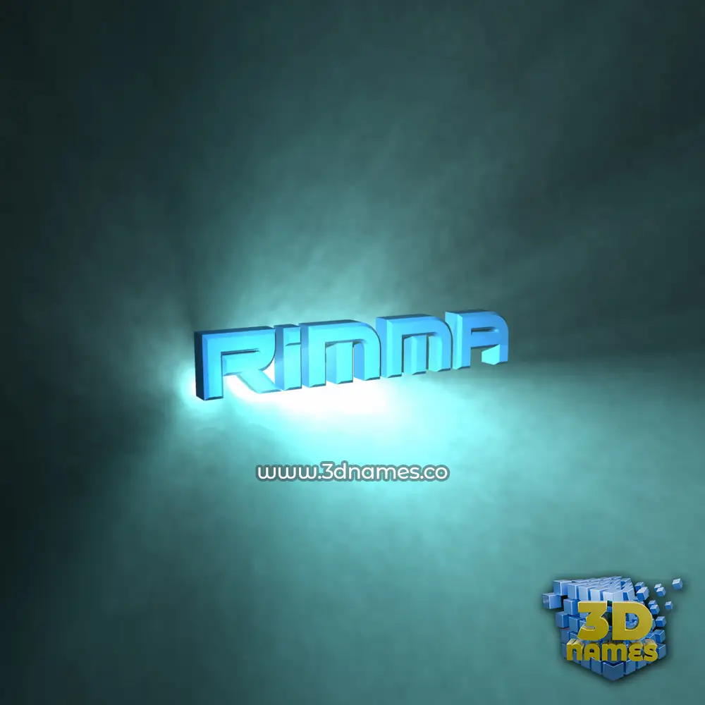rimma in Light Shine style - 3D name wallpaper