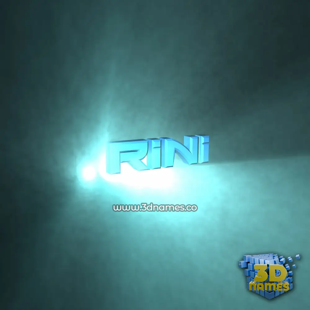rini in Light Shine style - 3D name wallpaper