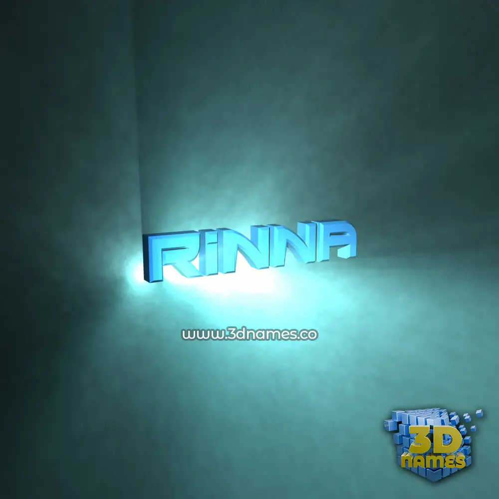 rinna in Light Shine style - 3D name wallpaper