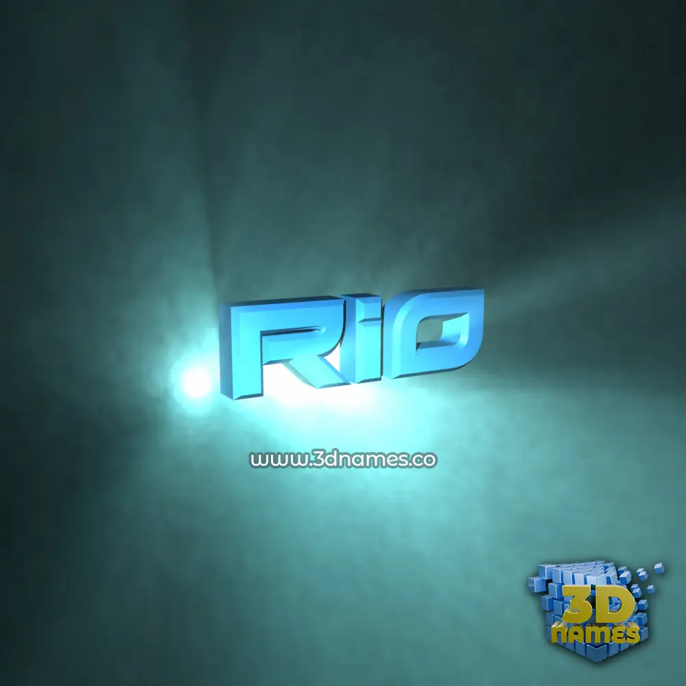 rio in Light Shine style - 3D name wallpaper
