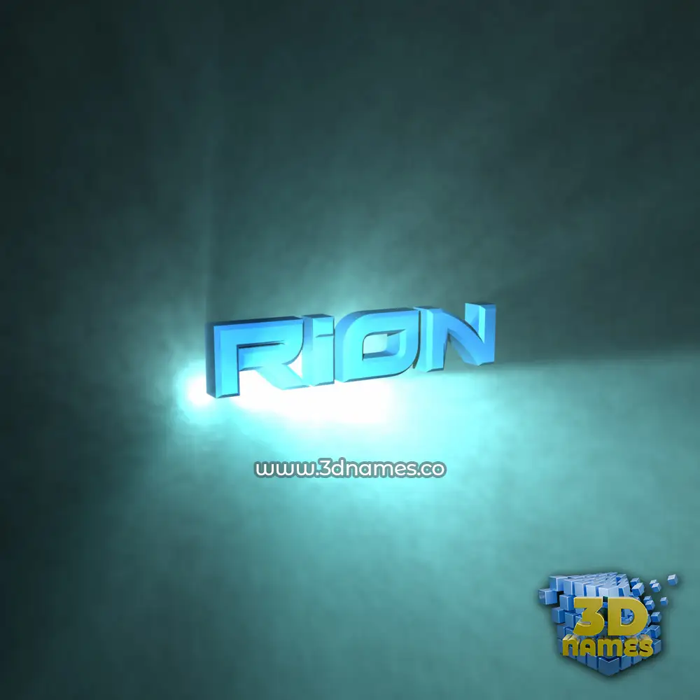 rion in Light Shine style - 3D name wallpaper