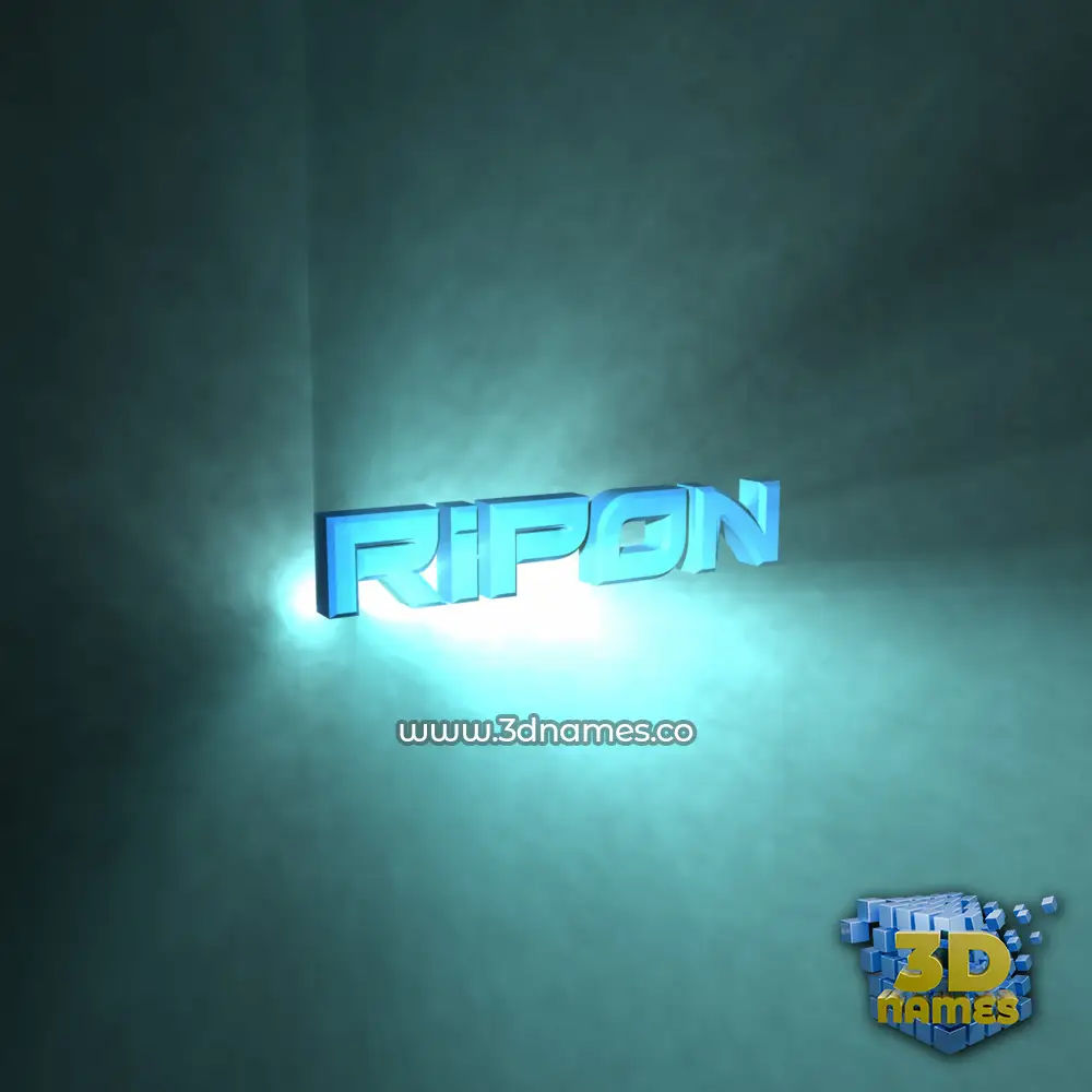 ripon in Light Shine style - 3D name wallpaper