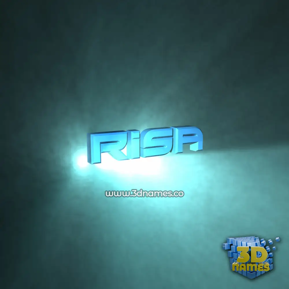 risa in Light Shine style - 3D name wallpaper