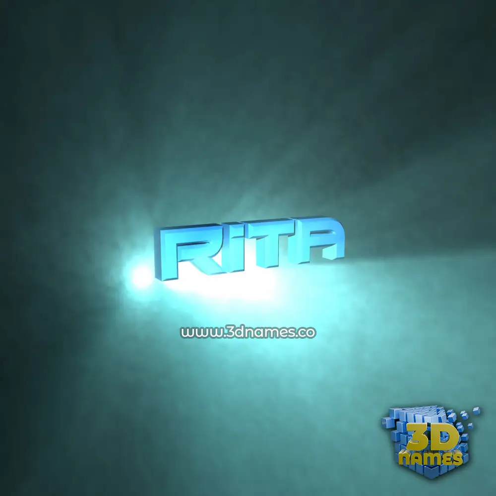 rita in Light Shine style - 3D name wallpaper
