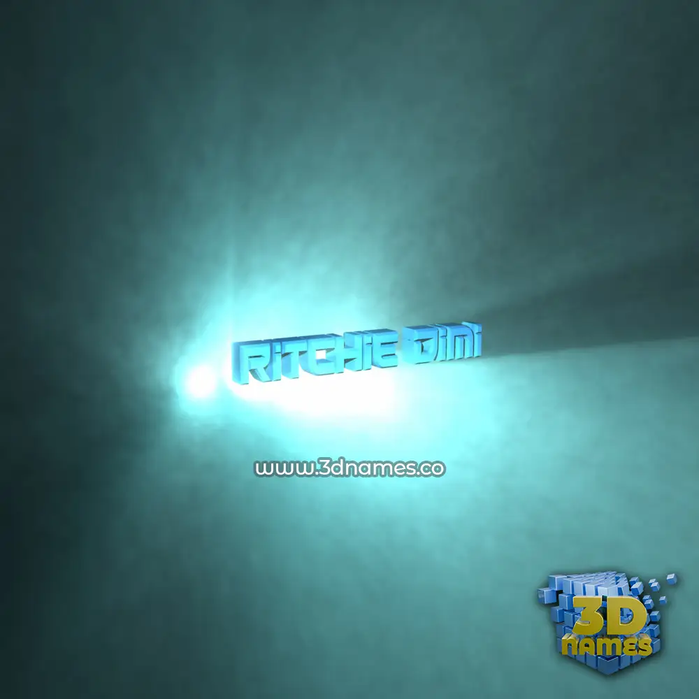 ritchie dimi in Light Shine style - 3D name wallpaper