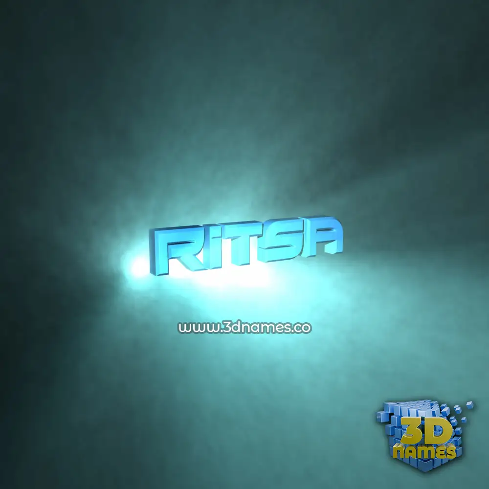 ritsa in Light Shine style - 3D name wallpaper