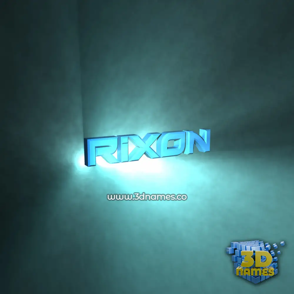 rixon in Light Shine style - 3D name wallpaper