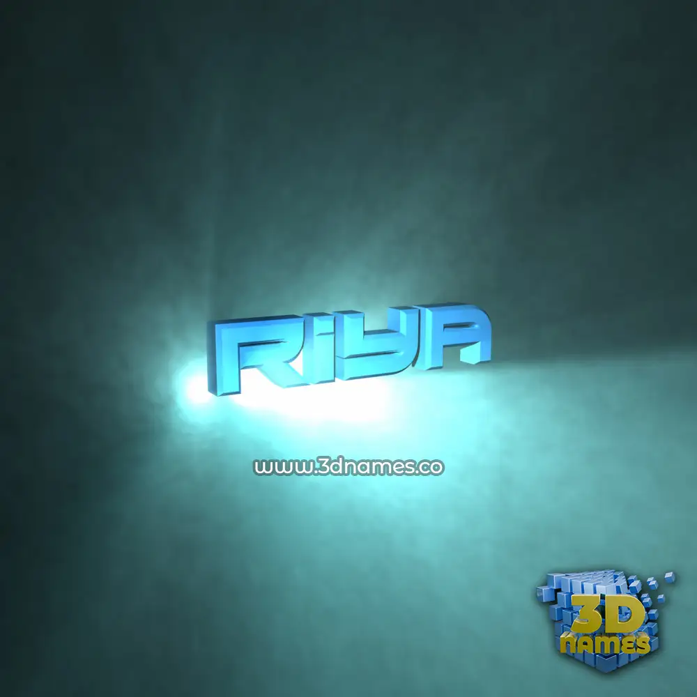 riya in Light Shine style - 3D name wallpaper