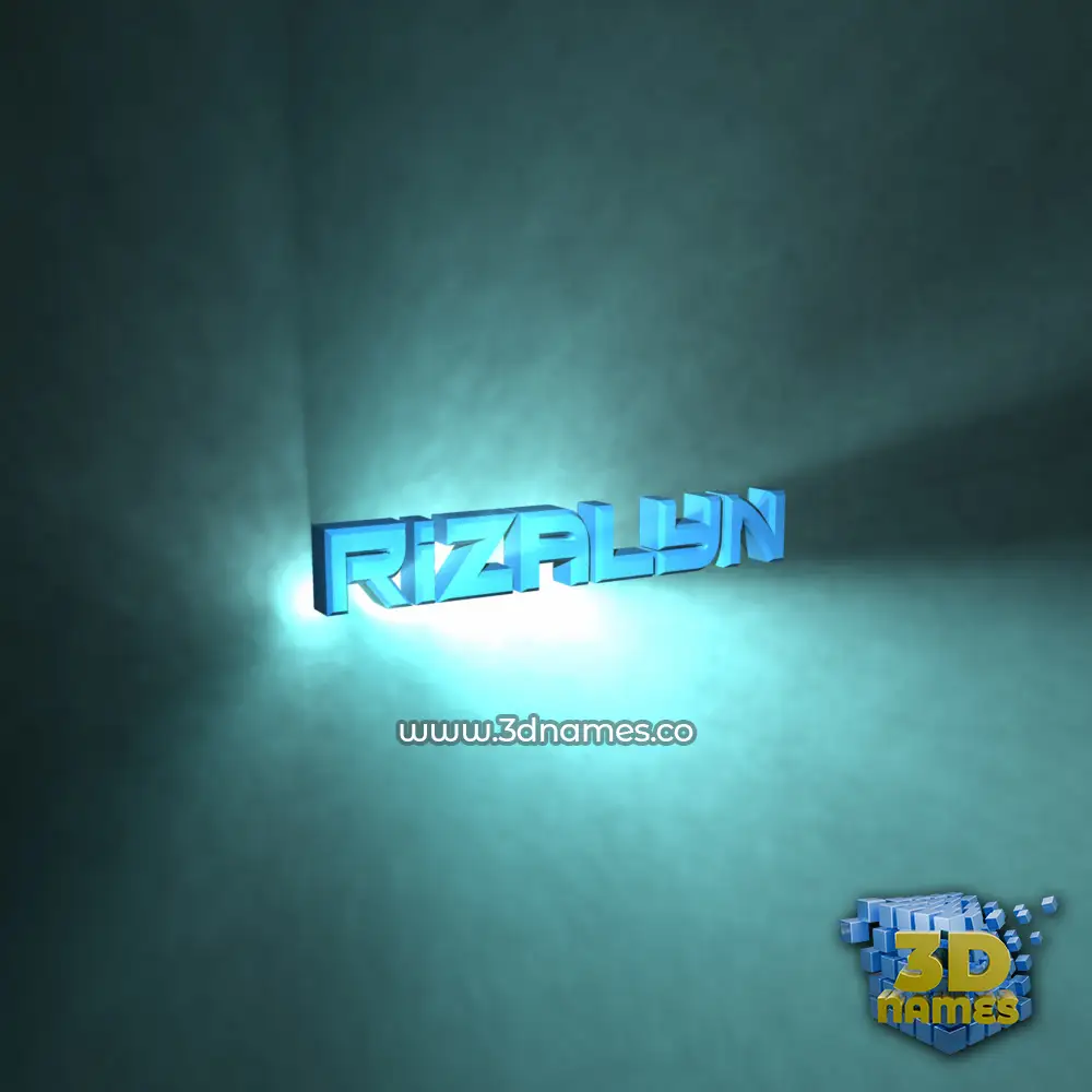rizalyn in Light Shine style - 3D name wallpaper