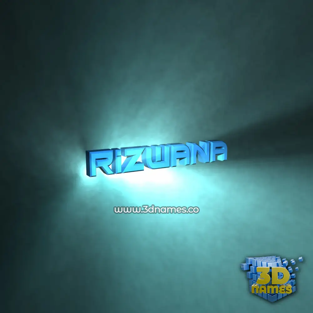rizwana in Light Shine style - 3D name wallpaper